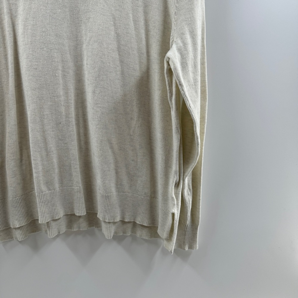 H&M Basics Cream Knit Sweater Women’s Size Large - Picture 3 of 6